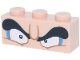 Part No: 3622pb164  Name: Brick 1 x 3 with Black Eyebrows, White Angry Eyes, Dark Azure Rims, Medium Nougat Wrinkles Pattern (Super Mario Wario Upper Face)