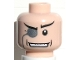 Lot ID: 390690788  Part No: 3626bpb0028  Name: Minifigure, Head Glasses with Monocle, White Pupil, Wide Grin Pattern (The Penguin) - Blocked Open Stud