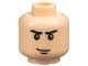 Part No: 3626bpb0035  Name: Minifigure, Head Male Stern Eyebrows, White Pupils and Chin Dimple Pattern - Blocked Open Stud