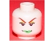 Part No: 3626bpb0063  Name: Minifigure, Head Female with Green Lips and Red Eyebrows Pattern (Poison Ivy) - Blocked Open Stud