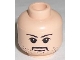 Lot ID: 338586497  Part No: 3626bpb0207  Name: Minifigure, Head Moustache with Eyebrows, White Pupils, and Stubble Pattern (HP Sirius Black) - Blocked Open Stud