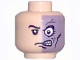 Lot ID: 398029247  Part No: 3626bpb0258  Name: Minifigure, Head Male Half Normal, Half Sand Purple with Scar Pattern (Two-Face) - Blocked Open Stud