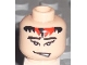 Lot ID: 143465393  Part No: 3626bpb0292  Name: Minifigure, Head Male Black and Red Bangs, Black Eyebrows, Mouth Open to Side Pattern - Blocked Open Stud