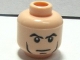 Lot ID: 11120199  Part No: 3626bpb0296  Name: Minifigure, Head Male Stern Eyebrows, White Pupils, Cheek Lines, Chin Dimple Pattern - Blocked Open Stud