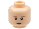 Part No: 3626bpb0408  Name: Minifigure, Head Male Brown Eyebrows, White Glints and Chin Dimple Pattern (SW Luke Skywalker) - Blocked Open Stud