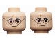 Part No: 3626bpb0475  Name: Minifigure, Head Dual Sided HP Harry with Glasses and Lightning Bolt, Frown / Smile Pattern - Blocked Open Stud