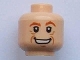 Lot ID: 240299608  Part No: 3626bpb0478  Name: Minifigure, Head Male Dark Orange Eyebrows, Medium Nougat Wrinkles and Chin Dimple, Open Mouth Smile with Teeth Pattern - Blocked Open Stud