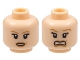 Part No: 3626bpb0556  Name: Minifigure, Head Dual Sided Female PotC Elizabeth Light Brown Eyebrows and Dimple, Smile / Scared Pattern - Blocked Open Stud