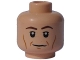 Lot ID: 391087765  Part No: 3626bpb0618  Name: Minifigure, Head Dark Brown Eyebrows, Medium Nougat Cheek Lines, Dimples, and Chin Dimple, Grin, Eyelids Pattern - Blocked Open Stud