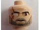 Part No: 3626bpb0623  Name: Minifigure, Head Male SW Gray Stubble and Scar over Right Missing Eye Pattern (Commander Wolffe) - Blocked Open Stud
