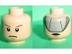 Part No: 3626bpb0651  Name: Minifigure, Head Dual Sided Stern Reddish Brown Eyebrows and Pupils / Gray Visor Pattern - Blocked Open Stud