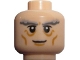 Part No: 3626bpb0729  Name: Minifigure, Head LotR Gandalf Thick Gray Eyebrows, Smile Pattern - Blocked Open Stud