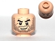 Part No: 3626cpb0077  Name: Minifigure, Head Beard Stubble, Arched Eyebrows, White Pupils and Scars Pattern - Hollow Stud