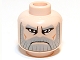 Part No: 3626cpb0322  Name: Minifigure, Head Beard Gray with Gray Eyebrows, Downturned Mouth, Deeply Furrowed Brow Pattern (Dooku Clone Wars) - Hollow Stud