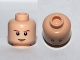 Part No: 3626cpb0408  Name: Minifigure, Head Male Brown Eyebrows, White Pupils and Chin Dimple Pattern (SW Luke Skywalker) - Hollow Stud