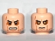 Part No: 3626cpb0671  Name: Minifigure, Head Dual Sided Sunken Eyes, Cheek Lines, Teeth / Closed Mouth Pattern (SW Anakin Sith) - Hollow Stud