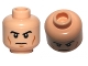 Part No: 3626cpb0704  Name: Minifigure, Head Male Black Eyebrows, Cheek Lines, White Pupils and Frown Pattern - Hollow Stud