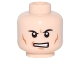 Part No: 3626cpb0737  Name: Minifigure, Head Male Black Angry Eyebrows, Determined Mouth with Teeth, Cheek Lines Pattern (Lex) - Hollow Stud