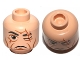 Part No: 3626cpb0778  Name: Minifigure, Head Male Scar over Left Eye, Wrinkles Pattern (SW Even Piell) - Hollow Stud