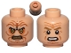 Part No: 3626cpb0808  Name: Minifigure, Head Dual Sided Wrinkles, Sunken Yellow Eyes / Black Eyes with White Pupils Pattern (SW Palpatine) - Hollow Stud