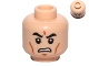 Part No: 3626cpb0817  Name: Minifigure, Head Black Eyebrows, Cheek Lines, Chin Dimple, Grimacing Pattern - Hollow Stud