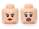 Part No: 3626cpb0958  Name: Minifigure, Head Dual Sided Female Red Lips, Determined / Scared Pattern (Rebecca Reid) - Hollow Stud