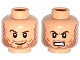 Lot ID: 411031503  Part No: 3626cpb1152  Name: Minifigure, Head Dual Sided Beard Stubble, Brown Eyebrows, Smile / Angry Bared Teeth Pattern - Hollow Stud