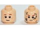 Part No: 3626cpb1198  Name: Minifigure, Head Dual Sided Child LotR Bain, Brown Eyebrows, Slight Smile and Freckles / Angry with Mud Splotches Pattern - Hollow Stud