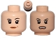 Part No: 3626cpb1237  Name: Minifigure, Head Dual Sided Female Black Eyebrows, Light Orange Lips and Beauty Mark / Open Mouth Pattern - Hollow Stud