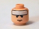 Part No: 3626cpb1259  Name: Minifigure, Head Male White Strip on Forehead and Brown Chin Dimple Pattern (Comic Con Batman) - Hollow Stud