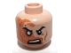 Part No: 3626cpb1312  Name: Minifigure, Head Male Right Eye Scarred Area and No Pupil, Open Mouth Angry Pattern (Shredder) - Hollow Stud
