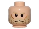 Part No: 3626cpb1365  Name: Minifigure, Head Tan Eyebrows and Beard, Cheek Lines and Frown Pattern (SW Rebel Trooper) - Hollow Stud