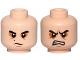 Part No: 3626cpb1486  Name: Minifigure, Head Dual Sided SW Black Eyebrows, Sunken Eyes, Red Beauty Mark / Mole, Concerned / Angry Pattern (Kylo Ren) - Hollow Stud
