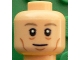 Part No: 3626cpb1610  Name: Minifigure, Head Dark Tan Eyebrows, White Pupils, Eye Bags, Chin Dimple and Cheek Lines Pattern (Toni Kroos) - Hollow Stud