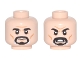 Part No: 3626cpb1642  Name: Minifigure, Head Dual Sided Black Eyebrows, Black and White Goatee, Wrinkles and Cheek Lines, Neutral / Angry Pattern - Hollow Stud