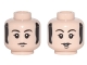 Part No: 3626cpb1683  Name: Minifigure, Head Dual Sided Black Eyebrows and Sideburns, Chin Dimple, Neutral / Smiling Pattern (Paul) - Hollow Stud