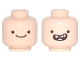 Part No: 3626cpb1733  Name: Minifigure, Head Dual Sided Small Black Wide Set Eyes, Smile / Open Mouth Smile with Tongue and 3 Teeth Pattern (Finn the Human) - Hollow Stud