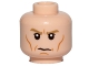 Part No: 3626cpb1752  Name: Minifigure, Head Male Dark Tan Eyebrows, White Pupils, Cheek Lines, Frown Pattern (SW Director Krennic) - Hollow Stud