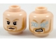 Part No: 3626cpb1939  Name: Minifigure, Head Dual Sided Medium Nougat Eyebrows and Beard, Neutral / Angry with Lightning Eyes Pattern - Hollow Stud