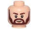 Part No: 3626cpb1969  Name: Minifigure, Head Beard with Dark Brown Eyebrows, Angular Beard, Smile and White Pupils Pattern - Hollow Stud