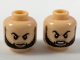 Part No: 3626cpb1994  Name: Minifigure, Head Dual Sided Black Eyebrows and Beard, Firm / Angry Expression Pattern - Hollow Stud