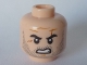 Part No: 3626cpb2037  Name: Minifigure, Head Beard Stubble, Black Arched Eyebrows, White Pupils, Scars and Angry Mouth Pattern (Jango Fett) - Hollow Stud