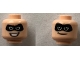 Lot ID: 160881244  Part No: 3626cpb2120  Name: Minifigure, Head Dual Sided Black Mask, Smirk / Open Smile Pattern (Mr. Incredible) - Hollow Stud