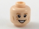 Part No: 3626cpb2191  Name: Minifigure, Head Medium Nougat Eyebrows and Contour Lines, Wide Grin Pattern - Hollow Stud