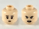 Lot ID: 208588349  Part No: 3626cpb2391  Name: Minifigure, Head Dual Sided Child Dark Brown Eyebrows, Dark Orange Freckles, Worried / Angry Pattern - Hollow Stud