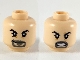 Lot ID: 391263522  Part No: 3626cpb2444  Name: Minifigure, Head Dual Sided Black Eyebrows, Dark Bluish Gray Goatee, Smile / Angry Pattern - Hollow Stud
