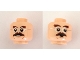 Part No: 3626cpb2477  Name: Minifigure, Head Dual Sided Dark Brown Bushy Eyebrows, Moustache, Silver Round Glasses, Open Mouth / Shocked Pattern - Hollow Stud