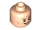 Part No: 3626cpb2689  Name: Minifigure, Head Dual Sided Awkward Grin, Sweat Droplet / Grin Pattern - Hollow Stud