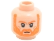 Part No: 3626cpb3026  Name: Minifigure, Head Orange Eyebrows and Beard, Black Eyes with White Pupils, Cheek Lines Pattern - Hollow Stud