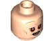 Part No: 3626cpb3100  Name: Minifigure, Head Alien with Bared Pointed Teeth, Red Eyes, White Pupils, and Wrinkles Pattern (SW Bib Fortuna) - Hollow Stud